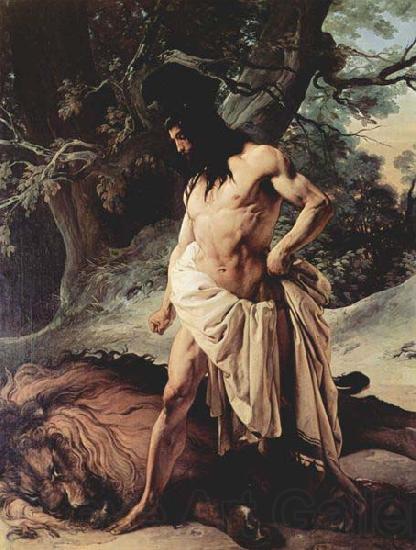 Francesco Hayez Samson and the Lion Norge oil painting art